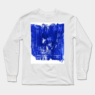 Simple abstract white-blue textured watercolor, trendy earthy tones, colors. Hand-painted texture, splashes, drops of paint, smears. Best for backgrounds, wallpapers, covers and packaging, wrapping. Long Sleeve T-Shirt